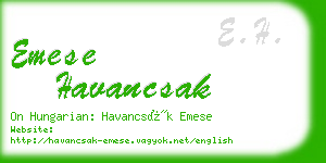 emese havancsak business card